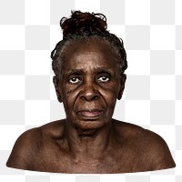 Senior woman png element, transparent background