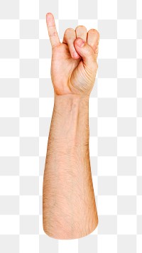 Png little finger hand gesture on transparent background