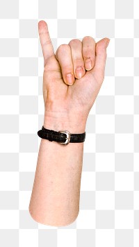 Png little finger hand gesture, sign language on transparent background