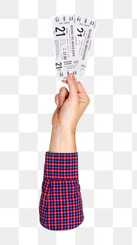 Lottery png in hand, transparent background