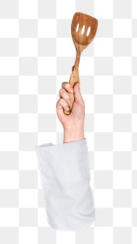 Wooden spatula png, transparent background