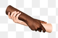 PNG two hands holding, collage element, transparent background