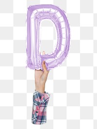 D png English alphabet, balloon uppercase letter on transparent background