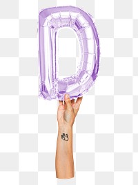 D png English alphabet, balloon uppercase letter on transparent background