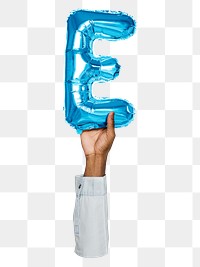 E png English alphabet, balloon uppercase letter on transparent background