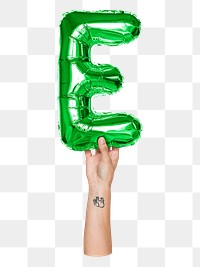 E png English alphabet, balloon uppercase letter on transparent background