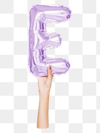 E png English alphabet, balloon uppercase letter on transparent background