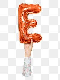 E png English alphabet, balloon uppercase letter on transparent background