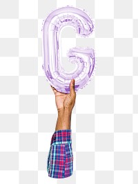 G png English alphabet, balloon uppercase letter on transparent background