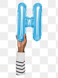 H png English alphabet, balloon uppercase letter on transparent background