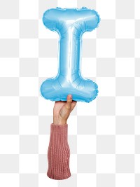 I png English alphabet, balloon uppercase letter on transparent background