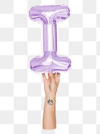 I png English alphabet, balloon uppercase letter on transparent background