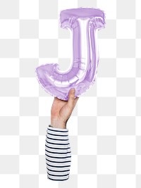 J png English alphabet, balloon uppercase letter on transparent background