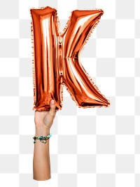 K png English alphabet, balloon uppercase letter on transparent background