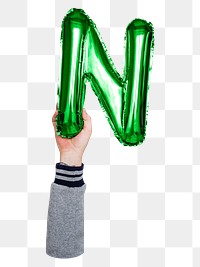 N png English alphabet, balloon uppercase letter on transparent background