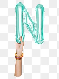 N png English alphabet, balloon uppercase letter on transparent background