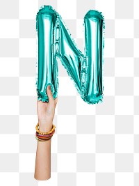 N png English alphabet, balloon uppercase letter on transparent background