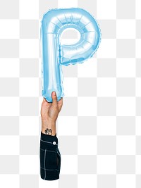 P png English alphabet, balloon uppercase letter on transparent background