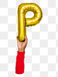 P png English alphabet, balloon uppercase letter on transparent background