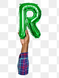 R png English alphabet, balloon uppercase letter on transparent background