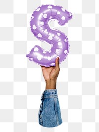 S png English alphabet, balloon uppercase letter on transparent background