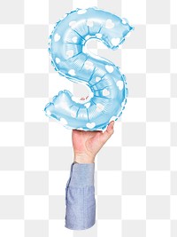 S png English alphabet, balloon uppercase letter on transparent background