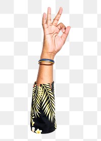 Okay png hand sign, transparent background