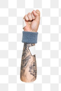 Raised fist png hand gesture transparent background