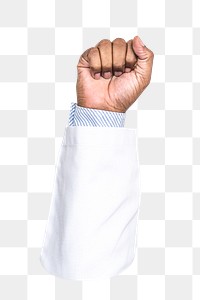 Raised fist png hand gesture transparent background