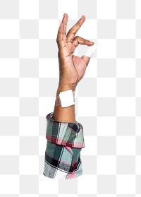 Okay png hand sign sticker, transparent background