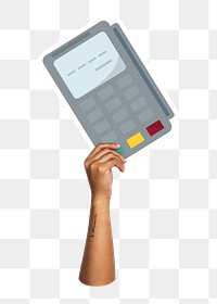 Credit card machine png sticker, transparent background