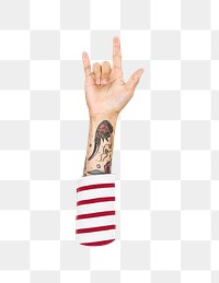 ILY png hand sign, transparent background