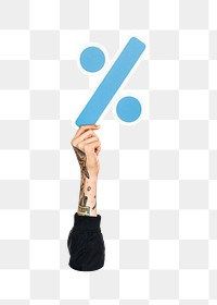 Hand handing png division mark, transparent background