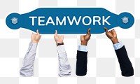 Teamwork word png typography, transparent background