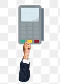 Credit card machine png sticker, transparent background