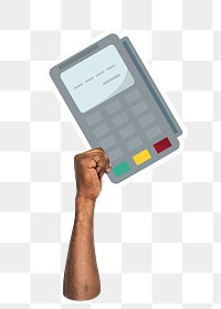 Credit card machine png sticker, transparent background