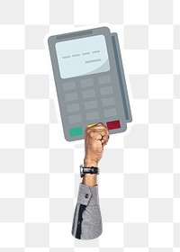 Credit card machine png sticker, transparent background