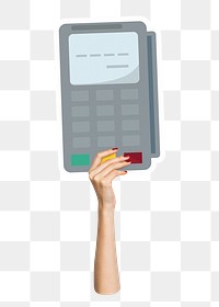 Credit card machine png sticker, transparent background