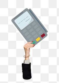 Credit card machine png sticker, transparent background