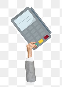 Credit card machine png sticker, transparent background