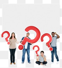 Question mark png element, transparent background