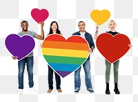 Gay pride png element, transparent background