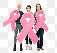 Breast cancer awareness png element, transparent background