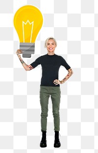 Creative businesswoman png element, transparent background