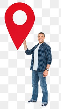 Location pin png element, transparent background