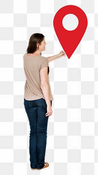 Location pin png element, transparent background