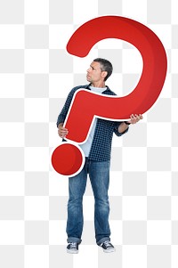 Question mark png element, transparent background