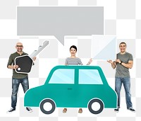 Selling car png element, transparent background