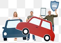 Car insurance png element, transparent background