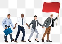 Business teamwork png element, transparent background